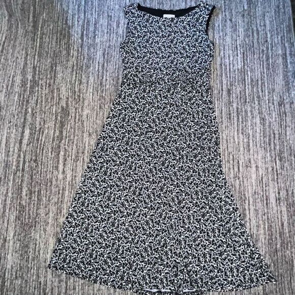 CB Established 1962 Womens Dress 8 Black White Sleeveless‎ Fit & Flare Pullover - Picture 1 of 5